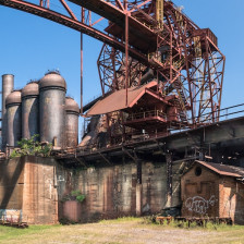 Exterior of the Carrie Blast Furnaces in Swissvale, Pennsylvania