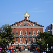 Exterior of Faneuil Hall in downtown Boston, Massachusetts