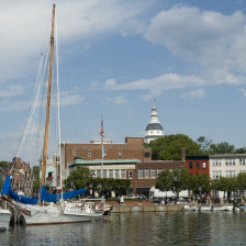 Waterfront of historic Annapolis, Maryland