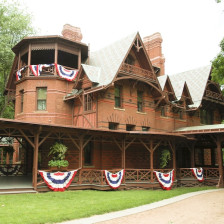 Exterior of Mark Twain House in Hartford, Connecticut