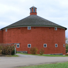 Exterior of the Round Barn at the Shelburne Museum in Vermont