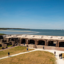 Interior grounds of Fort Sumter in Charleston, South Carolina