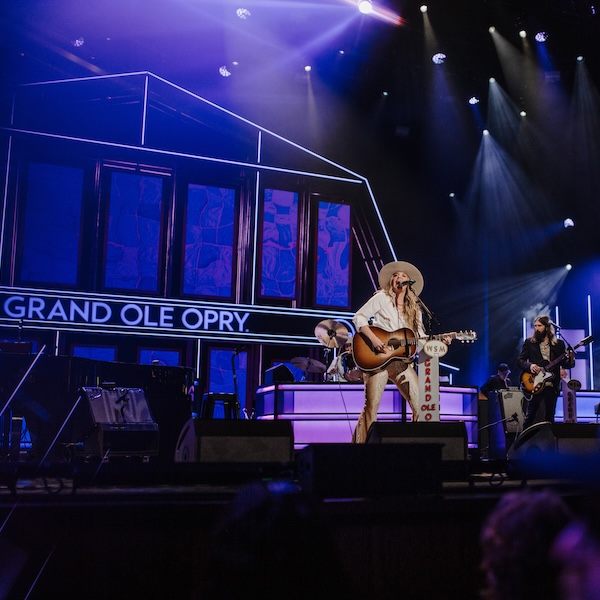View from the audience of a live musical performance at the Grand Ole Opry in Nashville, Tennessee