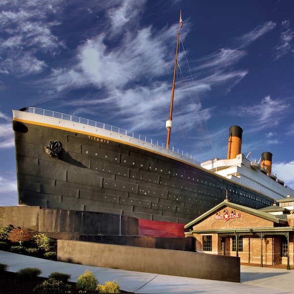 Exterior of the Titanic Museum in Pigeon Forge, Tennessee