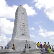 Visitors at the Wright Brothers National Memorial in North Carolina