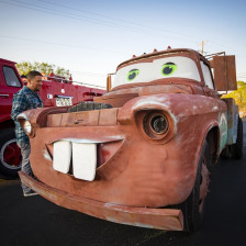 Visitors at Cars on the Route in Galena, Kansas