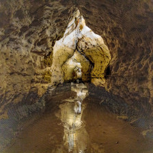 One of the passageways in Cave of the Mounds in Blue Mound, Wisconsin