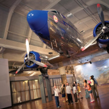 Students on a tour of the Henry Ford Museum in Dearborn, Michigan