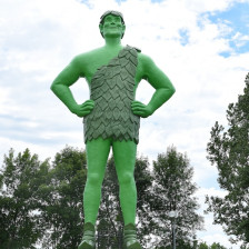 The Jolly Green Giant statue in Blue Earth, Minnesota