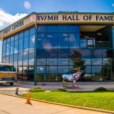 Exterior of the RV/MH Hall of Fame in Elkhart, Indiana