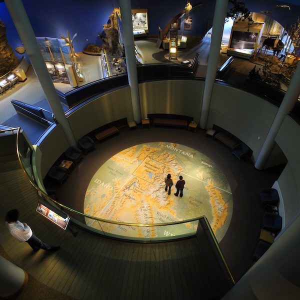 Visitors inside the Buffalo Bill Center of the West in Cody, Wyoming