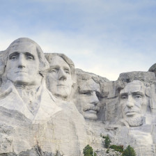 Visitors entering the Avenue of Flags at Mount Rushmore National Memorial in South Dakota