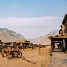 Beautiful day at Old Trail Town in Cody, Wyoming